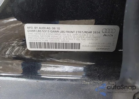 2011 Audi A6 3.0 Premium from USA, damaged, VIN WAUFGAFB7BN008488